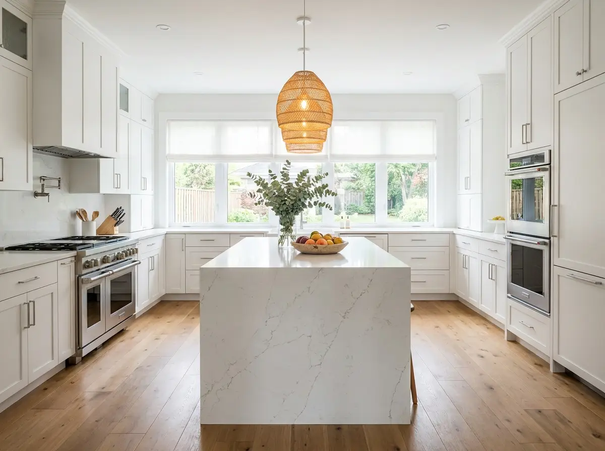 Bright modern kitchen after renovation