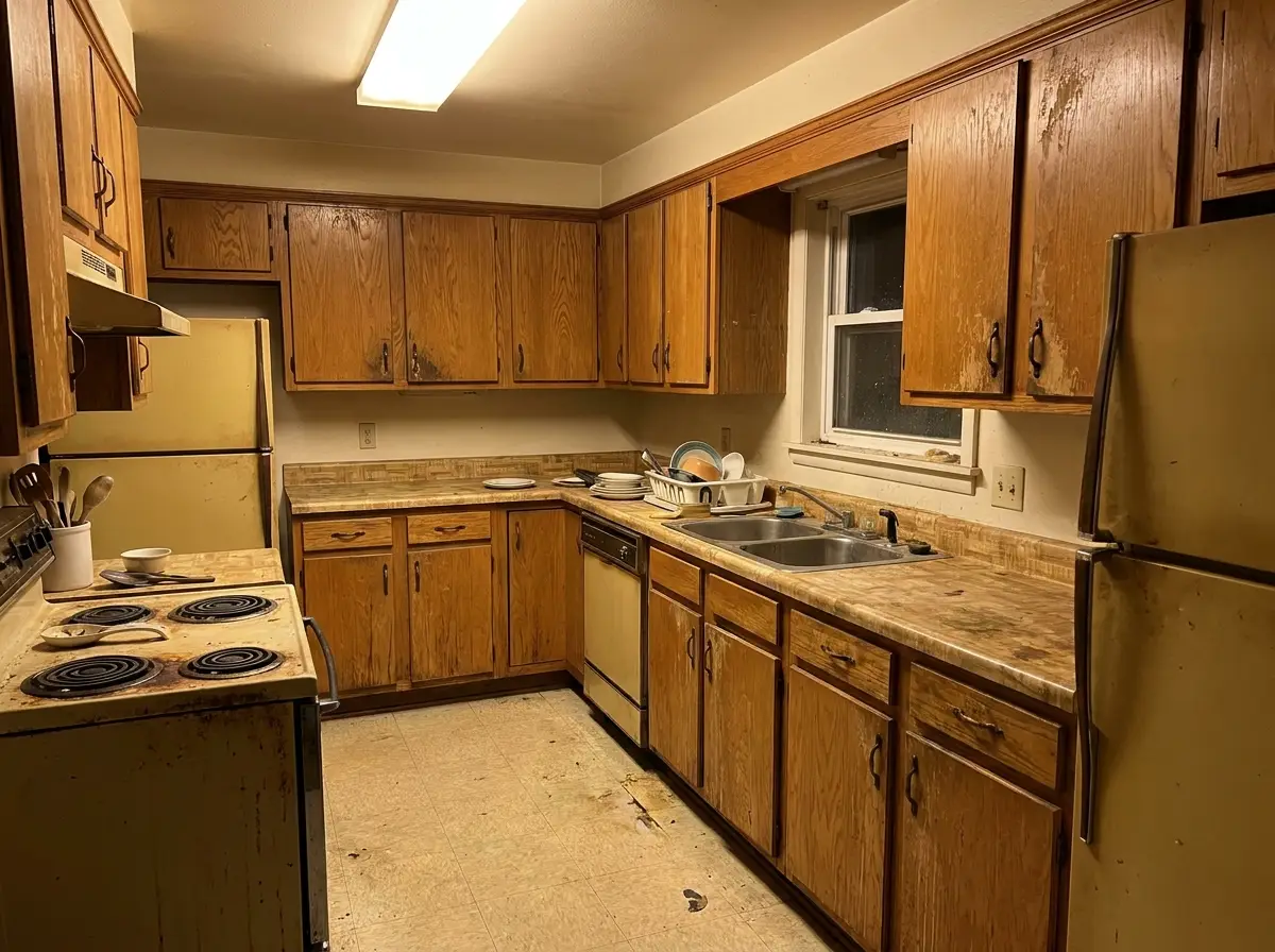 Dated kitchen before renovation